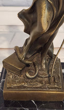 Bronze Sculpture Lady Justice Scales of Justice Statue Lawyer Attorney Office Decor