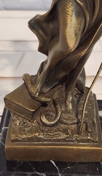 Bronze Sculpture Lady Justice Scales of Justice Statue Lawyer Attorney Office Decor