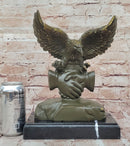Bronze Eagle and Handshake – American Unity Sculpture