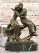 Romantic Couple Bronze Sculpture by Patoue