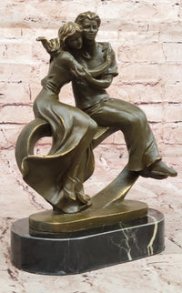 Romantic Couple Bronze Sculpture by Patoue