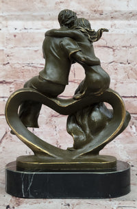 Romantic Couple Bronze Sculpture by Patoue