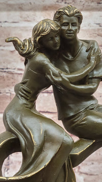 Romantic Couple Bronze Sculpture by Patoue