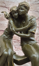 Romantic Couple Bronze Sculpture by Patoue