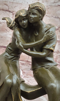 Romantic Couple Bronze Sculpture by Patoue