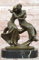 Romantic Couple Bronze Sculpture by Patoue