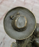Bronze Children Resting Sculpture – Boy and Girl with Guitar