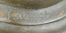Art Deco Lady with Hat Bronze Sculpture on Marble Base
