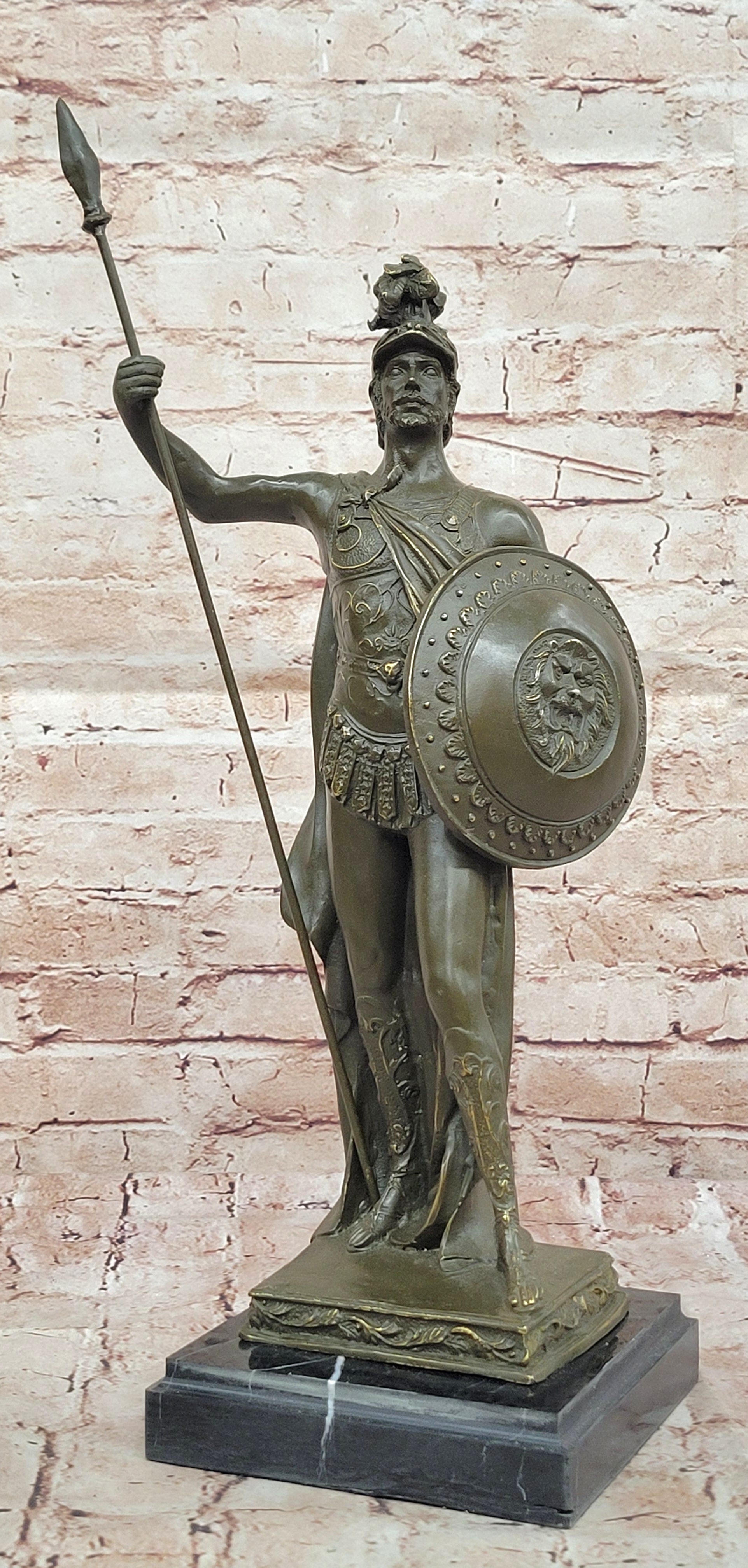 King Leonidas Greek Spartan Warrior Achilles - Bronze Sculpture