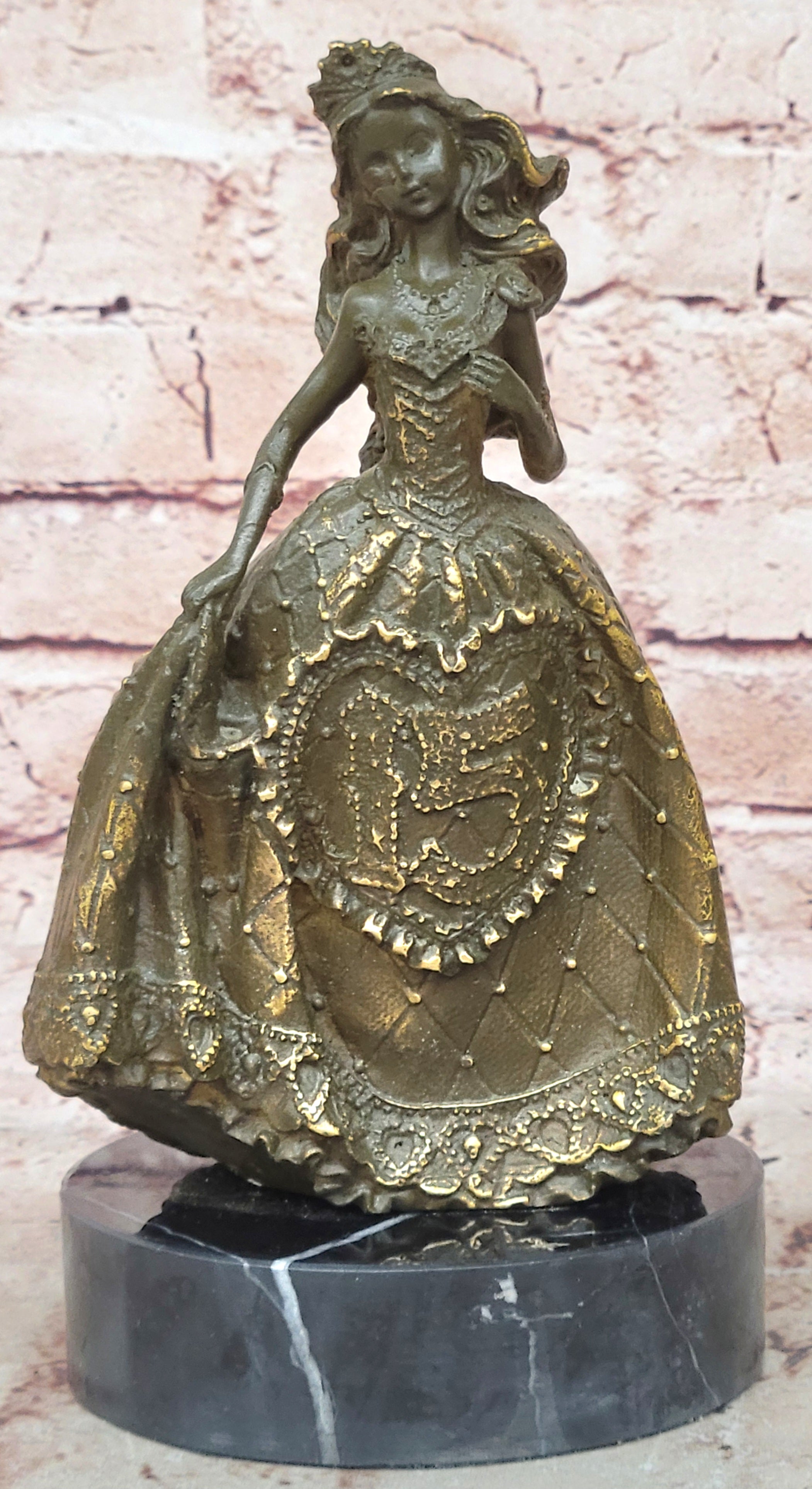 15th Birthday Bronze Sculpture – Quinceañera Girl in Dress