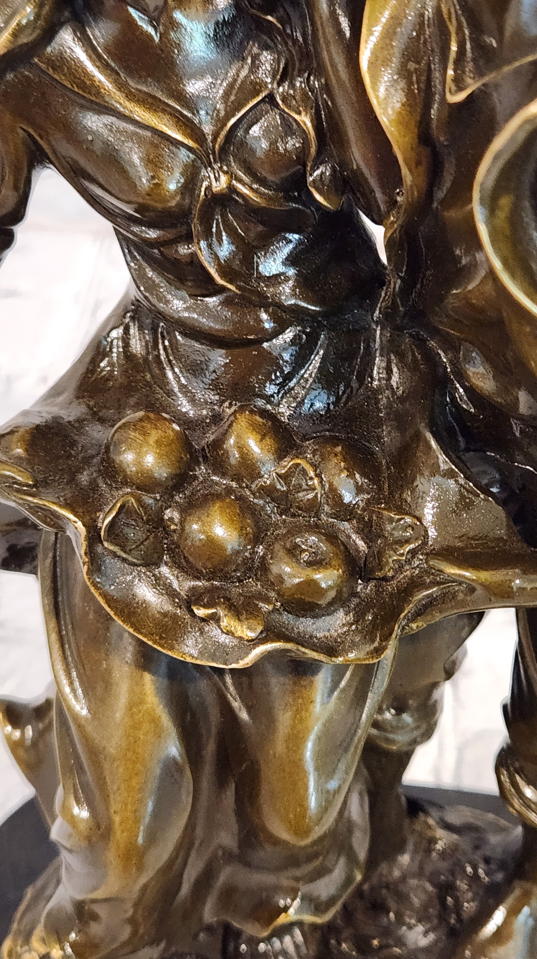 Romantic Farm Couple Bronze Sculpture Harvest Scene Original Artwork by Cesaro