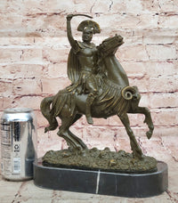 Roman Cavalry Centurion on Horseback - Bronze by Kamiko