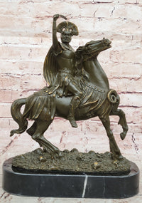 Roman Cavalry Centurion on Horseback - Bronze by Kamiko