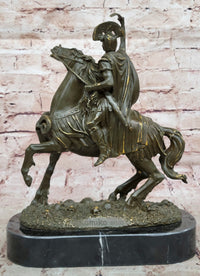 Roman Cavalry Centurion on Horseback - Bronze by Kamiko