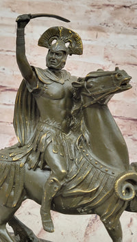Roman Cavalry Centurion on Horseback - Bronze by Kamiko