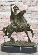 Roman Cavalry Centurion on Horseback - Bronze by Kamiko