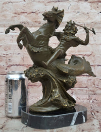 Bronze Poseidon Sculpture – Greek Sea God on Hippocampus
