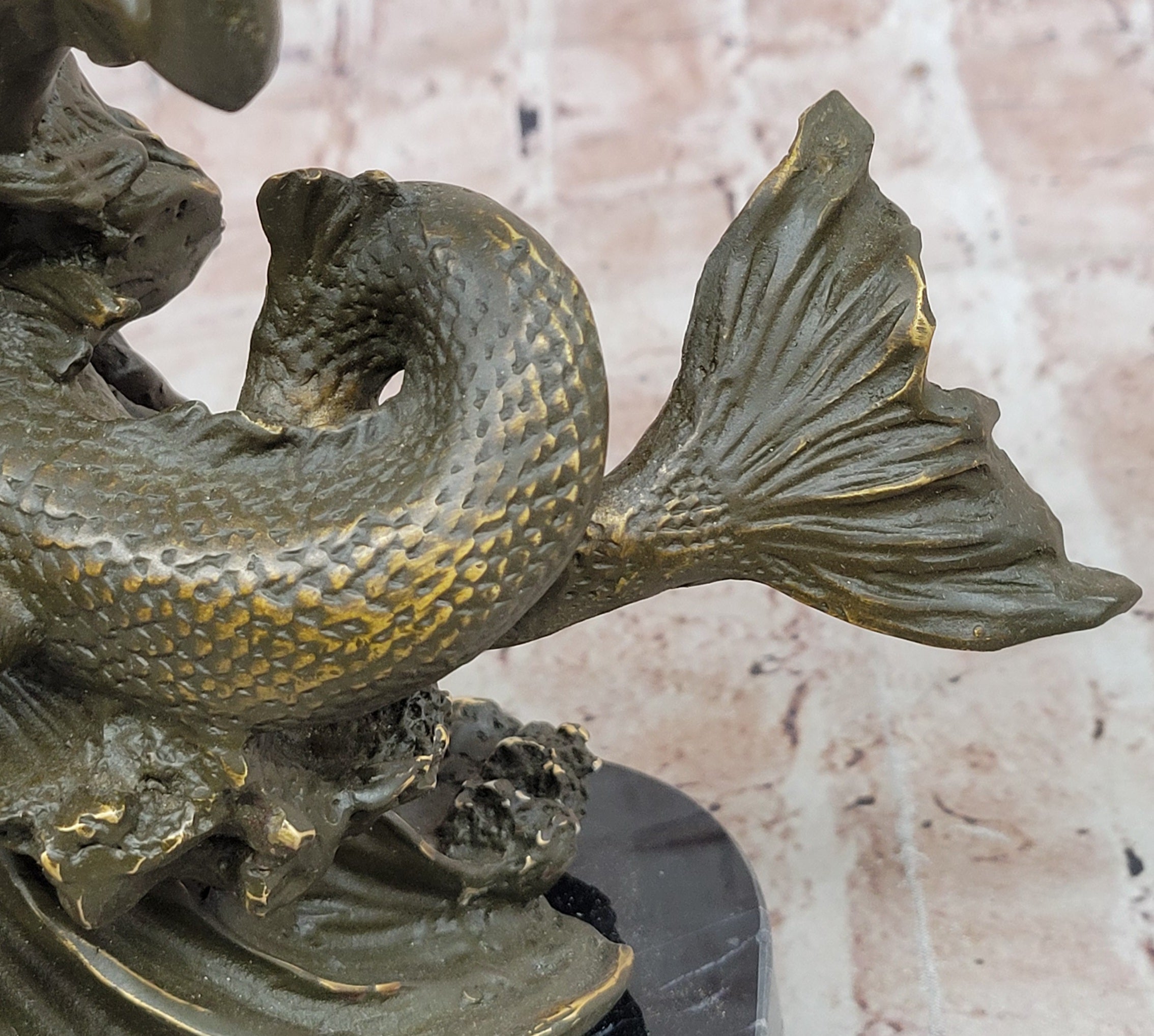 Bronze Poseidon Sculpture – Greek Sea God on Hippocampus