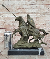 Medieval Knight on Horseback Bronze