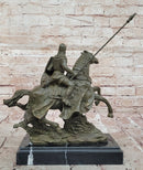 Medieval Knight on Horseback Bronze