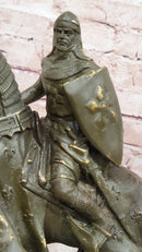 Medieval Knight on Horseback Bronze