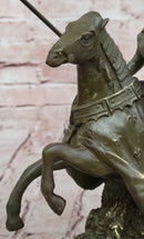 Medieval Knight on Horseback Bronze
