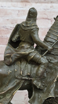 Medieval Knight on Horseback Bronze