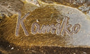 Signed Original Kamiko Knight on Horseback in a Leap Medieval Artwork Bronze Statue