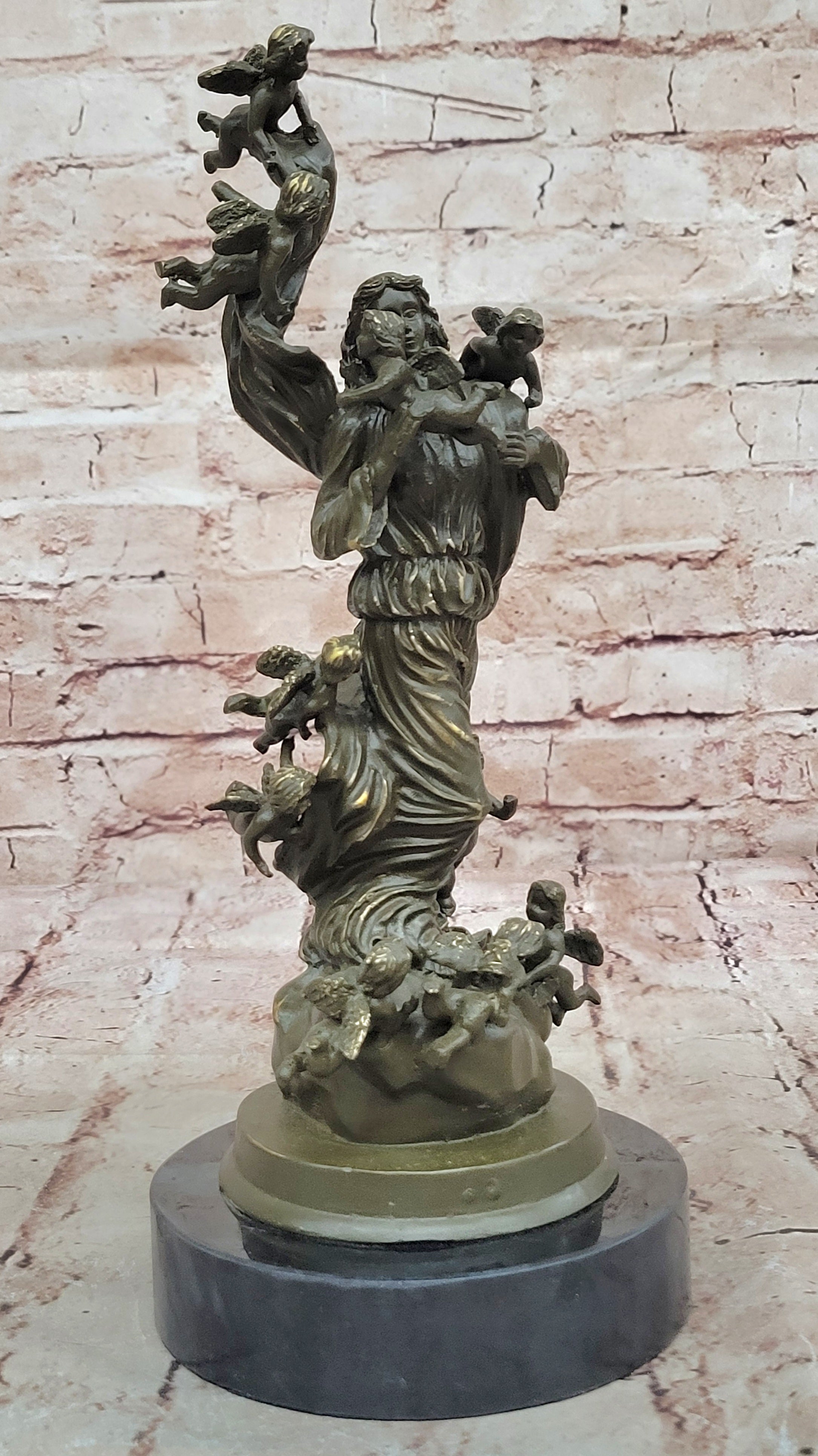 Bronze Angel and Cherubs – Romantic Baroque Style