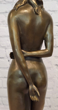 Extra Large M. Lopez Erotic Standing Woman Girl Bronze Sculpture Statue Sale