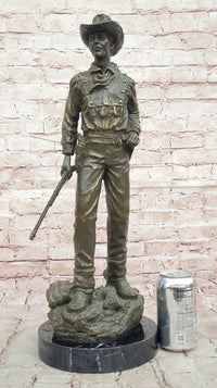 Bronze Cowboy with Rifle - Western Sculpture