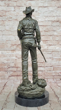 Bronze Cowboy with Rifle - Western Sculpture