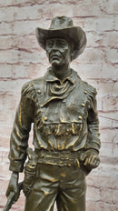 Bronze Cowboy with Rifle - Western Sculpture