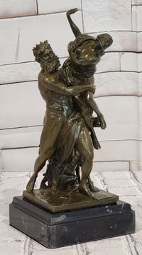 Abduction of Persephone by Hades Signed Phidias Greek Mythology Bronze Sculpture