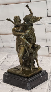 Abduction of Persephone by Hades Signed Phidias Greek Mythology Bronze Sculpture