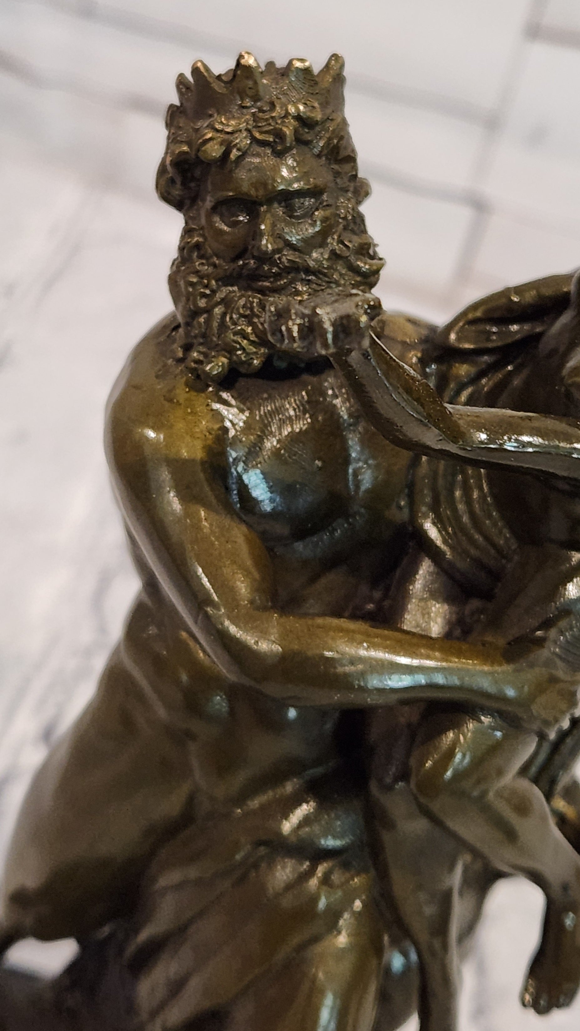 Abduction of Persephone by Hades Signed Phidias Greek Mythology Bronze Sculpture