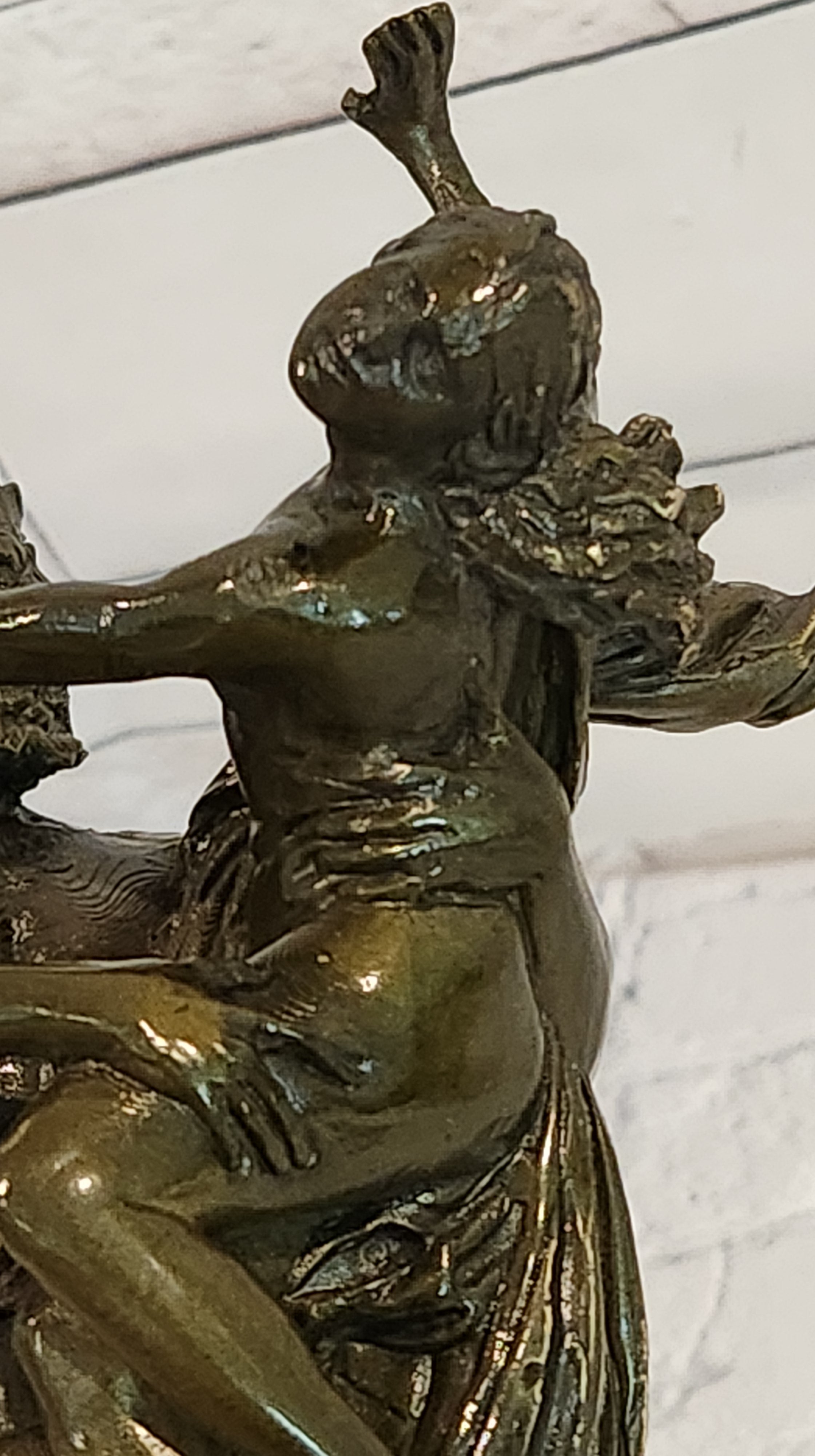 Abduction of Persephone by Hades Signed Phidias Greek Mythology Bronze Sculpture