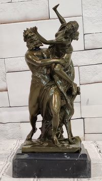 Abduction of Persephone by Hades Signed Phidias Greek Mythology Bronze Sculpture