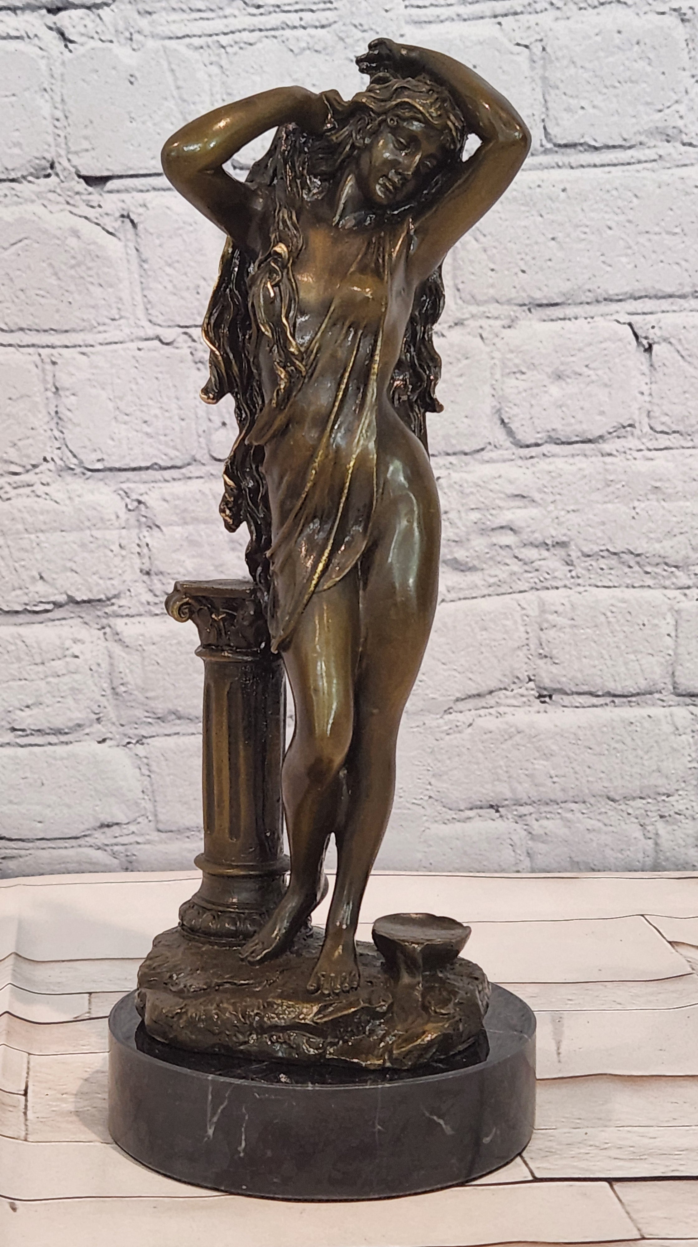 Beautiful Solid Bronze Sculpture of a Roman Goddess Aphrodite by Aldo Vitaleh
