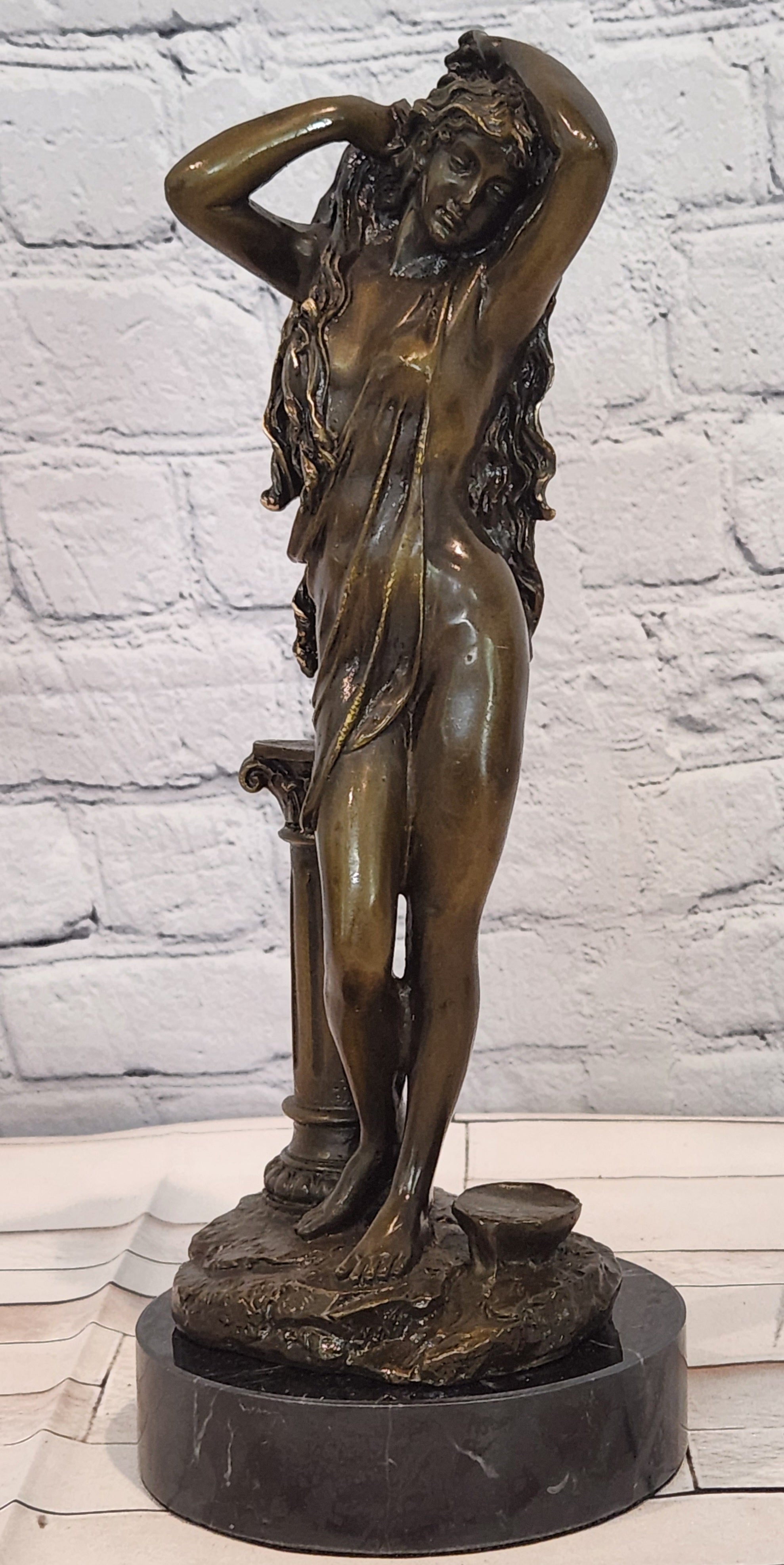 Beautiful Solid Bronze Sculpture of a Roman Goddess Aphrodite by Aldo Vitaleh