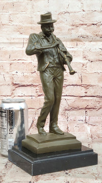 Bronze Jazz Performer - Clarinet Player with Hat