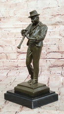 Bronze Jazz Performer - Clarinet Player with Hat