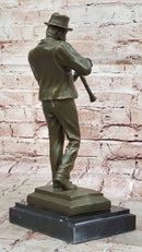 Bronze Jazz Performer - Clarinet Player with Hat