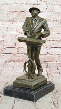 Music Conductor Bronze Sculpture with Treble Clef