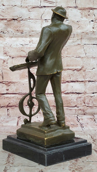 Music Conductor Bronze Sculpture with Treble Clef