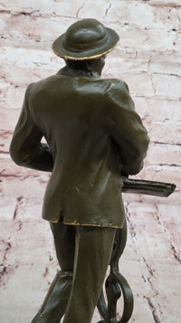 Music Conductor Bronze Sculpture with Treble Clef