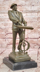 Music Conductor Bronze Sculpture with Treble Clef
