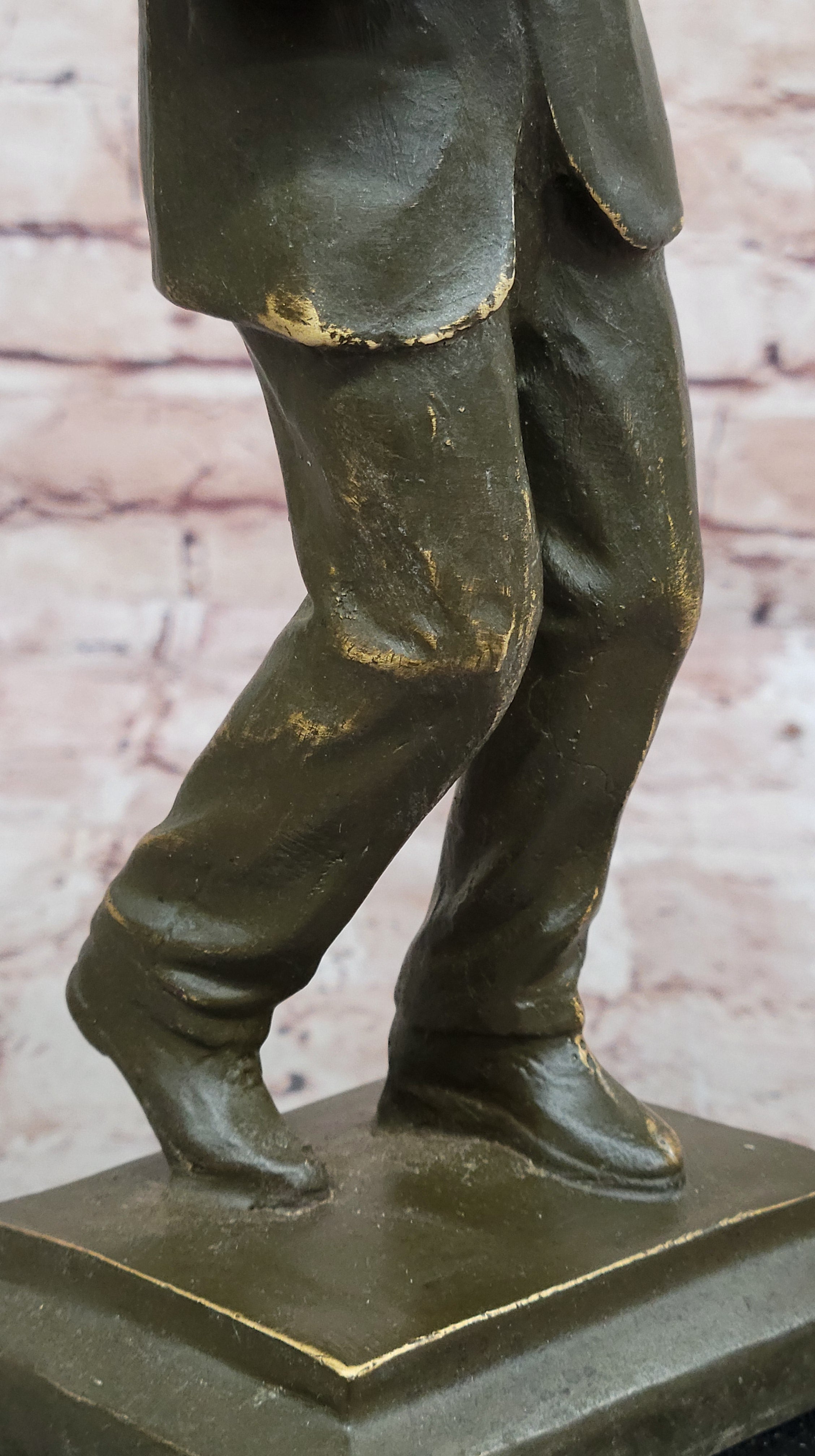 Jazz Saxophone Player Bronze Sculpture - Mid-Century Art