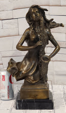 Western Style Bronze Statue: Woman Saxophone Player Home, Office, & Café Decor
