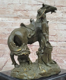 Cowgirl with Rearing Horse Bronze - Western Equestrian Art